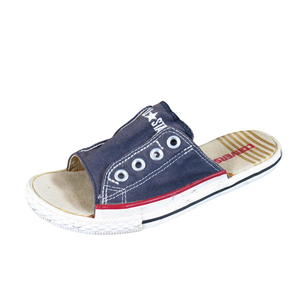 Converse Chuck Taylor All Star Women 6 Slide Sandal Beach Navy Blue 121897F